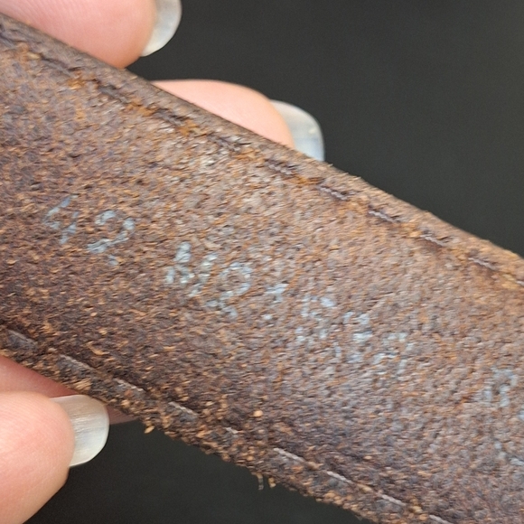 VTG Brighton Belt Mens 42 Brown Leather Silver Buckle Western USA - Picture 7 of 9